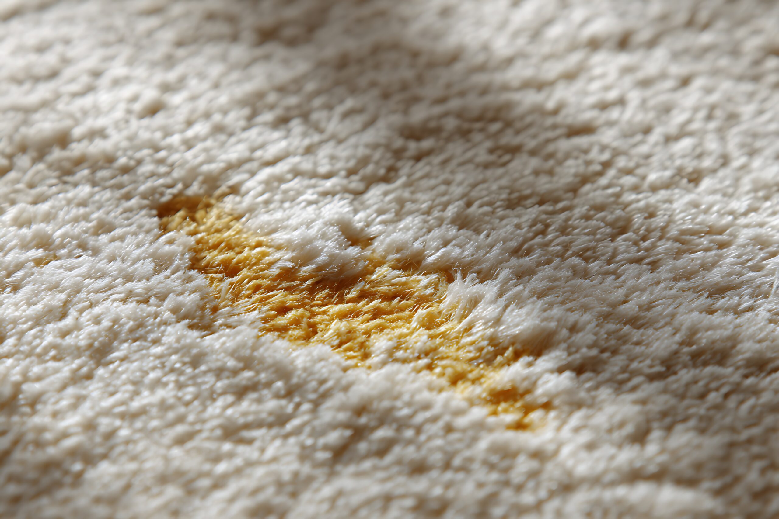 How Professionals Clean Heavily Soiled Carpet: When Dirt — Not Stains — Is the Problem 2 Pet urine stain on soft carpet